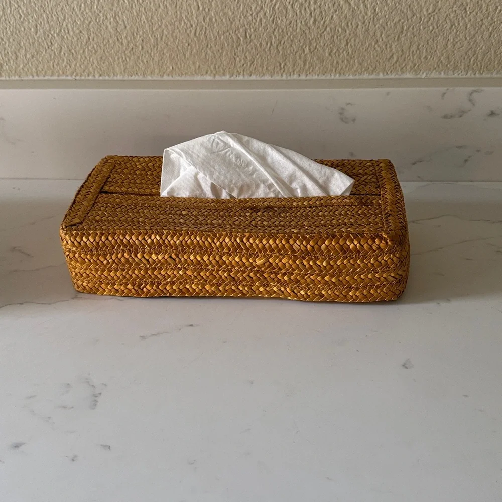 Vintage Rosenthal Netter Rattan Tissue Box Made in Italy